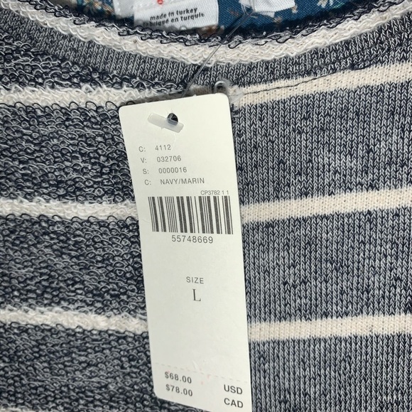 Anthropologie Devin sweatshirt textured striped brand‎ new with tags - Picture 5 of 7